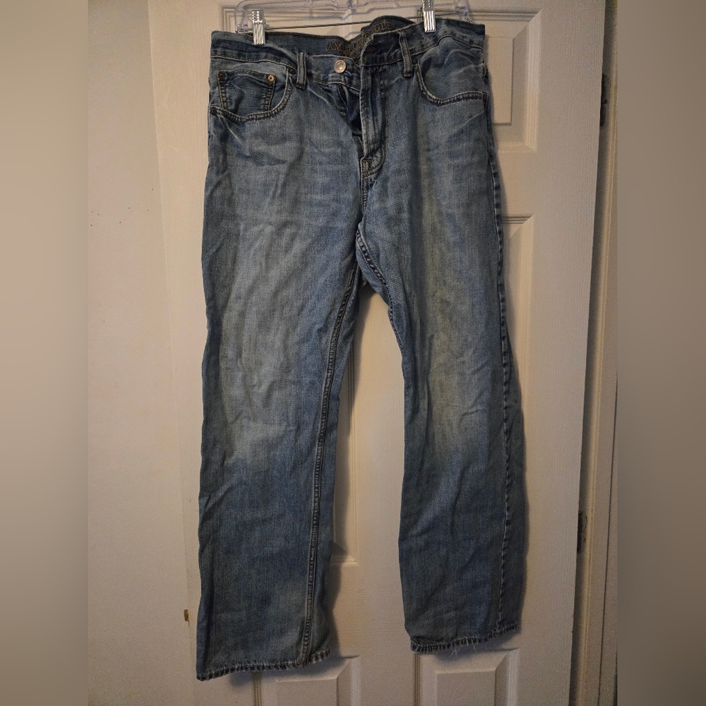 American Eagle Loose Straight Jeans EUC Mens Sz 34x32